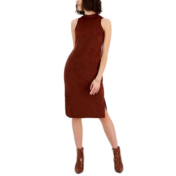 NWT Inc International Concepts Midi Sheath Dress 10854121 6 Woodland Brown - Picture 1 of 2